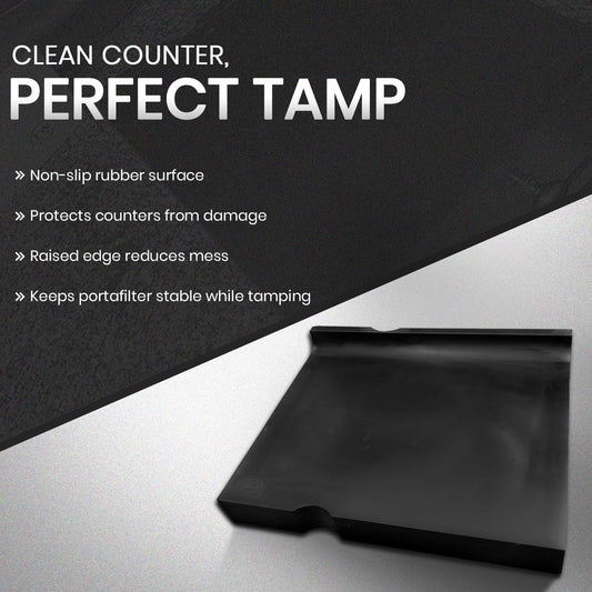 Rattleware Premium Espresso Tamping Mat – Non-Slip Coffee Tamper Pad, Heatproof Rubber Countertop Protector, Durable Barista Tool for Espresso Machine, Coffee Bar and Kitchen Station (8" x 10")