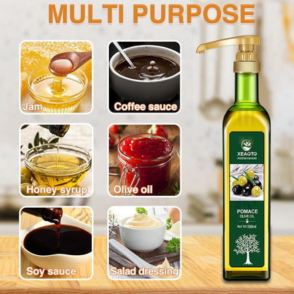 VOISEN Coffee Syrup Pumps, 12 Pack Gold Syrup Pump, Skinny Syrup Pump for 750ml 25.4oz Syrup Bottle, Syrup Pumps Dispenser for Kitchen Dinning Coffee Bar Drinking Mixes,DaVinci,Jordans