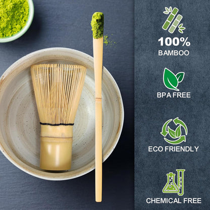 Matcha Whisk Set, Matcha Set, 6 Pieces, with Bamboo Whisk, Ceramic Bowl & Sifter Complete Matcha kit Tea Includes Scoop & Spout Bowl, Traditional Japanese Tea Accessories for Home (set of 6)