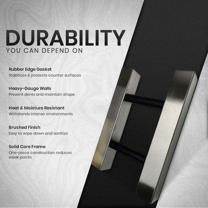 Rattleware Stainless Steel Knock Chute 15″×11″ – Heavy-Duty, Double-Sided Espresso Grounds Chute for Slim Jim Trash Can – Commercial Grade Barista Tools for High-Volume Coffee Stations