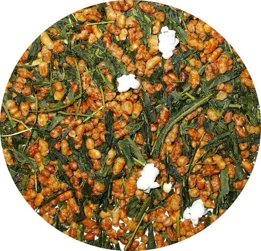 Japanese Genmaicha Popcorn Green Tea premium green tea helps the stomach to digest – 8 Oz Bag