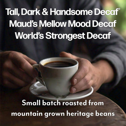 Maud's Decaf Dark Roast and Decaf Medium Roast Coffee Pods Bundle, 54 ct, Decaffeinated Coffee in Recyclable Single Serve Pods – 100% Arabica Coffee, Compatible with Keurig K Cups Maker