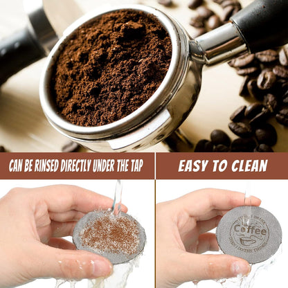 Yaomiao 2 Pieces 51mm Espresso Puck Screen, 1.7mm Thickness 150 Micrometre Reusable Barista Espresso Screen Stainless Steel Coffee Filter Mesh Plate for Bottomless Portafilter Filter Basket