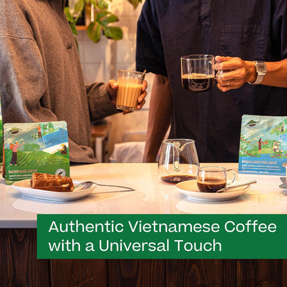 Conihat Whole Bean Coffee - 100% Vietnamese Premium Arabica, Medium Roast, Fruity, Caramel & Hazelnut Notes, Rich & Smooth, Low Acid, Single Origin, Hand-Picked,16 Oz Bag