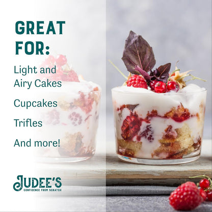 Judee's Gluten Free Angel Food Cake Mix - 1LB - Easy to Bake - Light and Fluffy Baking Mix - Delicious and 100% Gluten-Free - Ideal for Birthday Celebrations and Everyday Desserts