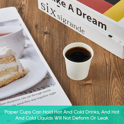 JOLLY PARTY 2 oz Paper Cups, 1440 Pack Small Bathroom Paper Cups, White Mouthwash Cups, Disposable Mini Espresso Cups, Paper Sampling Cup