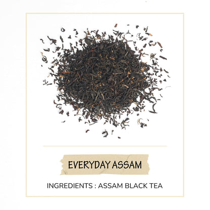 BREWIX, Assam Black Tea Leaves (50+ Cups, 3.53oz/100g) High Caffeine Gluten Free | Strong and Malty | Loose Leaf | Resealable Bag | Perfect for Strong Morning Tea