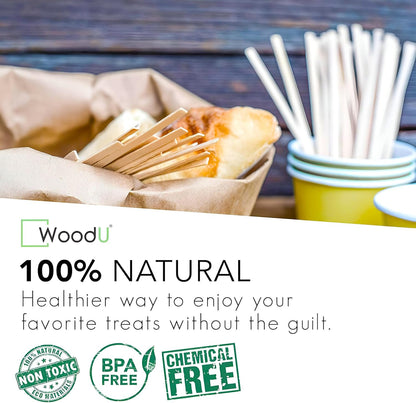 Wooden Coffee Stirrers - 5.5" 1000 pcs of Wooden Sticks - Square - End Coffee Mixer Stick