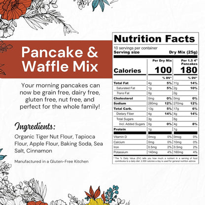 eat G.A.N.G.S.T.E.R. Vegan Pancake & Waffle Mix - Allergy-Friendly Baking Mix, Grain-Free, No Dairy, Nuts, Gluten, Dairy - For Paleo & AIP Diets, Fluffy Pancake & Crispy Waffle Breakfast Food, 6 Pack