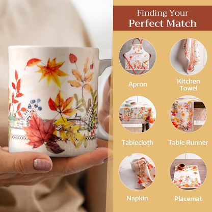 Maison d' Hermine Coffee Mug with Handles Fine Bone China Mugs Pack of One Tea Cups for Hot Beverages Cappuccino Latte Home Restaurant Office Perfect for Gift (Amarante - Charmille, 12 Ounce)