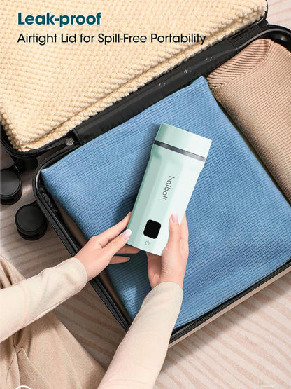 balbali 18.6oz Portable Kettle for Travel 100-250V Dual Voltage for International/Global/Europe - 6 Preset Travel Electric Kettle Hot Water Boiler/Heater/Warmer/Tea Maker - Green