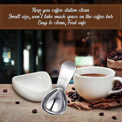 3 Piece 15g Coffee Scoop, Stainless Steel with Graduated Spoon for Coffee Beans, Sugar, Flavourings, etc