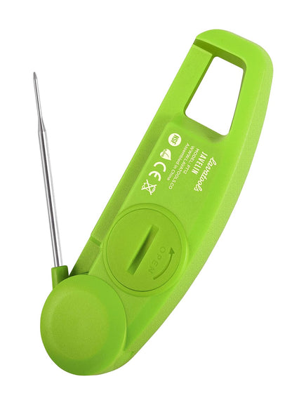 Lavatools Javelin® Ultra-Fast 3-Second Digital Instant Read Meat Thermometer for Grill and Cooking, 2.75" Probe, Compact Foldable Design, Large Display, IP65 Water Resistant, NSF Certified – Wasabi
