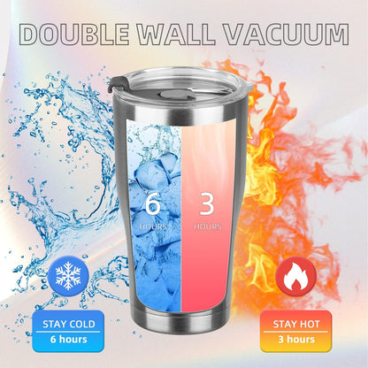 MEZMUT 20oz Coffee Tumbler with Lid and Straw Double Wall Vacuum Insulated Cup Stainless Steel Travel Mugs Insulated for Hot and Cold Leakproof Powder Coated Tumbler for Indoor and Outdoor