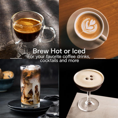 De'Longhi Dedica Duo Compact Espresso Machine - Cold Brew Coffee Maker with Milk Frother Wand- for Espresso, Hot & Iced Coffee, Cappuccinos, Lattes & Home Barista Brewing, Rosé Pink