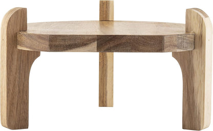 TableCraft 10757 Acacia Beverage Dispenser Stand, Wood Base for Easy Pouring, Fits BDG1000, BDG2000, BDG3000, 10090 and 10699, 10" x 5.75", Natural Finish