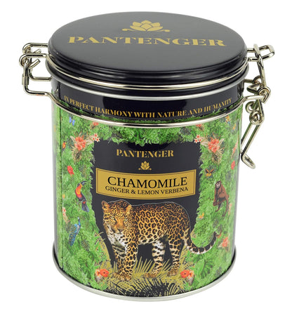 Organic German Chamomile & Ginger Herbal Tea | Loose Leaf Tea - 40 Servings | Calming and Digestive Caffeine Free Herbal Tea | By Pantenger