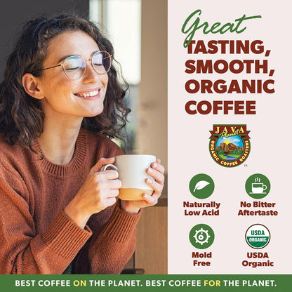 Low Acid Organic Coffee – Whole Bean, Mold-Free & Stomach Friendly by Java Planet, Costa Rican Single Origin Coffee, Dark Roast, Smooth Full Flavored, 2x1LB Bag
