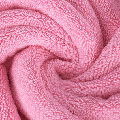 POLYTE Premium Lint Free Microfiber Washcloth Face Towel, 13 x 13 in, Set of 6 (Pink)