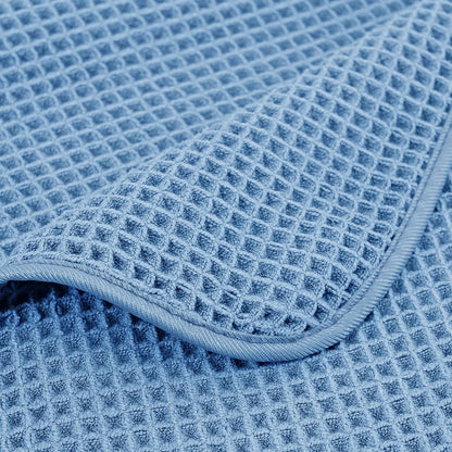 POLYTE Microfiber Oversize Quick Dry Lint Free Bath Towel, 60 x 30 in, 4 Pack (Waffle Weave)