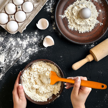 Silicone Spatula 3-piece Set, Ergonomic Handle High Heat-Resistant Spatulas, Non-stick Rubber Spatulas with Stainless Steel Core
