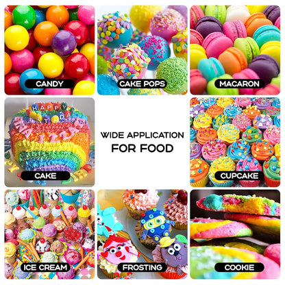 Gel Food Coloring - 10 Colors x 0.45 oz Concentrated Gel Based Food Dye Vibrant Icing Colors Professional-Grade Neon Food Color for Baking Cake Decorating Cookies Fondant