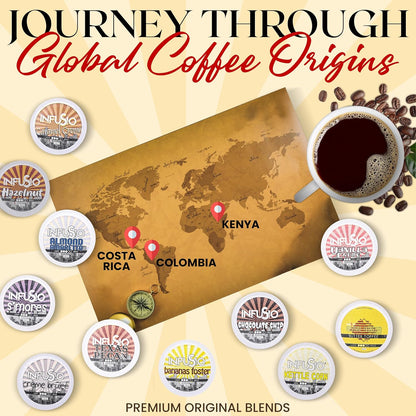 InfuSio Vanilla Crème Medium Roast, 96 Count Pods for Keurig K-Cup Brewers, Compatible with 2.0, Premium Roasted Coffee
