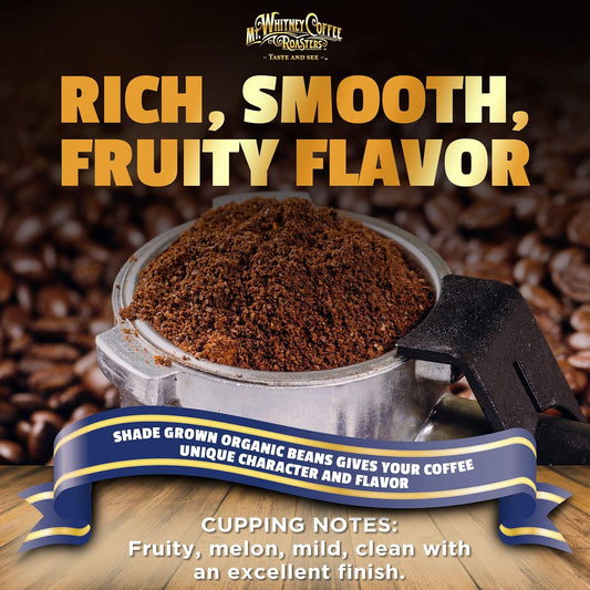 Mt. Whitney Organic Swiss Water, Low Acid, Decaf Coffee from Peru (Ground, 2 Lb)