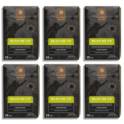Copper Moon Single Serve Coffee Pods for Keurig K-Cup Brewers, Light Roast, Bean Me Up Blend, 72 Count