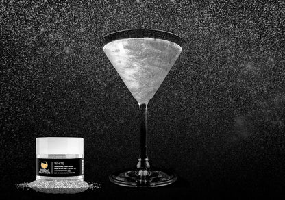 White BREW GLITTER Edible Glitter For Drinks, Cocktails, Beer, Garnish Glitter & Beverages | KOSHER & HALAL Certified | 100% Edible & Food Grade | Vegan, Gluten, Nut Free (25g, White)