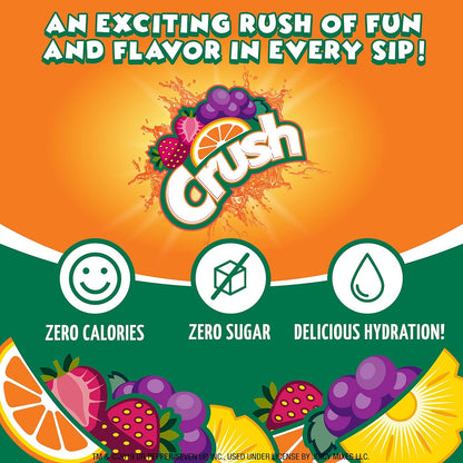 Crush, Grape, Liquid Water Enhancer – New, Better Taste! (4 Bottles, Makes 96 Flavored Water Drinks) – Sugar Free, Zero Calorie
