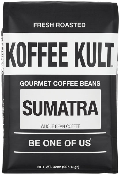 Koffee Kult Sumatra Coffee Beans Dark Roast - Indonesian Fresh Roasted Coffee Beans(Whole Bean, 32oz)