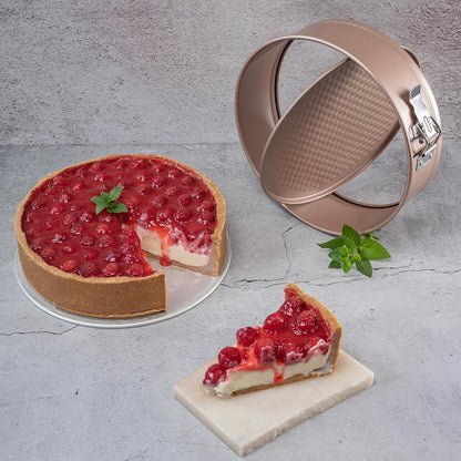 Nonstick 8 Inch Springform Cheesecake Pan | PFOA & BPA Free Non Toxic Spring Form Cake Mold | Best Nontoxic Non Stick Springform Pans for Baking | Leakproof Cake Tin