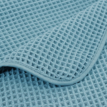 POLYTE Microfiber Oversize Quick Dry Lint Free Bath Towel, 60 x 30 in, 4 Pack (Waffle Weave)