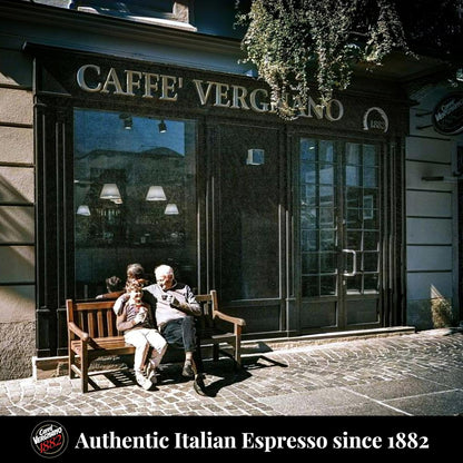 Caffe' Vergnano 1882 Decaf Medium Roast Espresso Original Line Machine Compatible Capsules, Arabica Robusta Espresso Coffee, Italian Coffee for Nespresso Machines, Intensity 5/10, Decaffeinato, 50 Ct