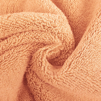 POLYTE Premium Lint Free Microfiber Washcloth Face Towel, 13 x 13 in, Set of 6 (Orange)