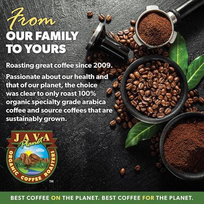 Low Acid Organic Coffee – Whole Bean, Mold-Free & Stomach Friendly by Java Planet, Sumatran Single Origin Coffee, Dark Roast, Smooth Full Flavored, 5LB Bag