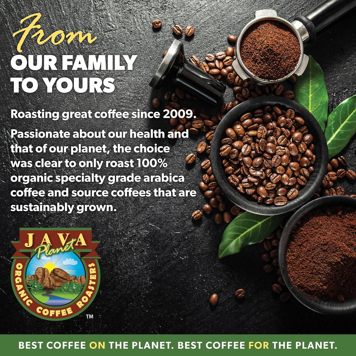 Low Acid Organic Coffee – Whole Bean, Mold-Free & Stomach Friendly by Java Planet, Colombian Single Origin, Medium Dark Roast, Smooth Full Flavored, 2x1LB Bag