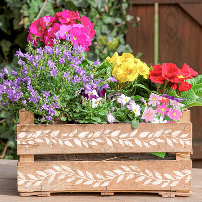 NAKLEO DIY Reusable Plastic Stencil - 15x21cm / 5.8” x 8.3” - Leaves Mini Border - Art Craft Wall Painting Pattern Template Scrapbooking Decoupage - Fabric Furniture Wood