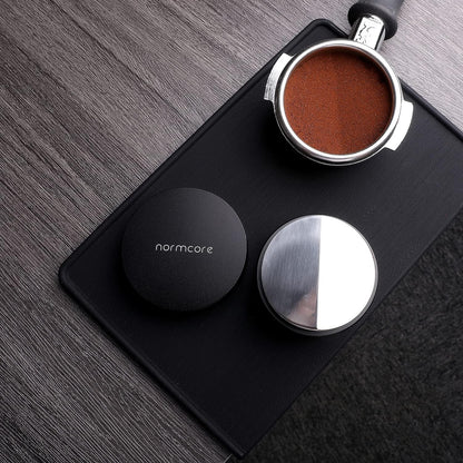 Normcore 58.5mm Coffee Distribution Tool - Espresso Coffee Leveler Tool for 58mm Portafilter - Barista Espresso Accessories - Adjustable Depth - Stainless Steel base - Distributor Stand