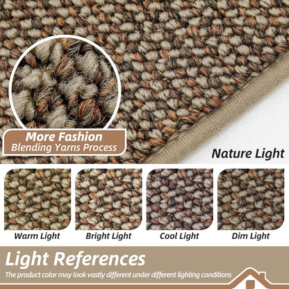 BEQHAUSE Dirt Trapper Door Mat 20" x 48", Non-Slip Washable Doormats Entrance Mat, Dirt Resistant and Absorbent Welcome Mat, Low Profile Floor Mats for Front Back Door and Entryway, Beige