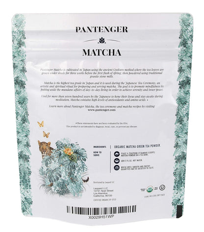 Organic Ceremonial Grade Matcha | Emerald Green, Creamy & Sweet (for a matcha) | Japanese - First Harvest - Hand Picked - Stone Milled | By Pantenger