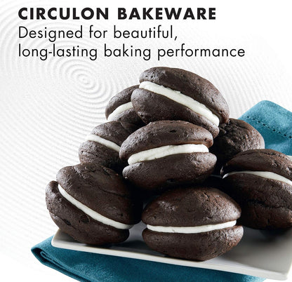 Circulon Nonstick Bakeware, Nonstick Cookie Sheet/Baking Sheet - 11 Inch x 17 Inch, Dark Gray (Pack of 2)