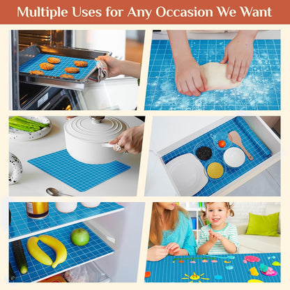 Silicone Baking Mat, 16 IN x 6 FT Free Cutting Baking Sheet, Non-Stick Reusable Dough & Pastry Mat, Non-Slip Silicone Mat Roll for Air Fryer Liner, Freeze Dryer, Oven Baking Pan, Kitchen Counter