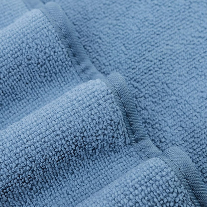 POLYTE Premium Lint Free Microfiber Washcloth Face Towel, 13 x 13 in, Set of 6 (Blue)