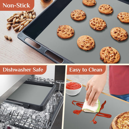 Silicone Baking Mat, 12 IN x 6 FT Free Cutting Baking Sheet, Non-Stick Reusable Dough & Pastry Mat, Non-Slip Silicone Mat Roll for Air Fryer Liner, Freeze Dryer, Oven Baking Pan, Kitchen Counter