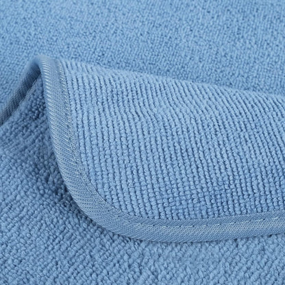 POLYTE Premium Lint Free Microfiber Washcloth Face Towel, 13 x 13 in, Set of 6 (Blue)