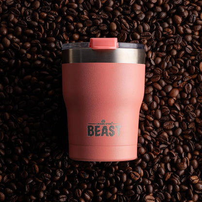 Beast 10 oz Tumbler Stainless Steel Vacuum Insulated Coffee Ice Cup Double Wall Travel Flask (Blossom Pink)