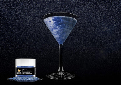 Blue BREW GLITTER Edible Glitter For Drinks, Cocktails, Beer, Garnish Glitter & Beverages | KOSHER & HALAL Certified | 100% Edible & Food Grade | Vegan, Gluten, Nut Free (50g, Blue)