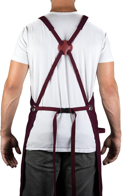 Hudson Durable Goods - Professional Grade Chef Apron for Kitchen, BBQ & Grill